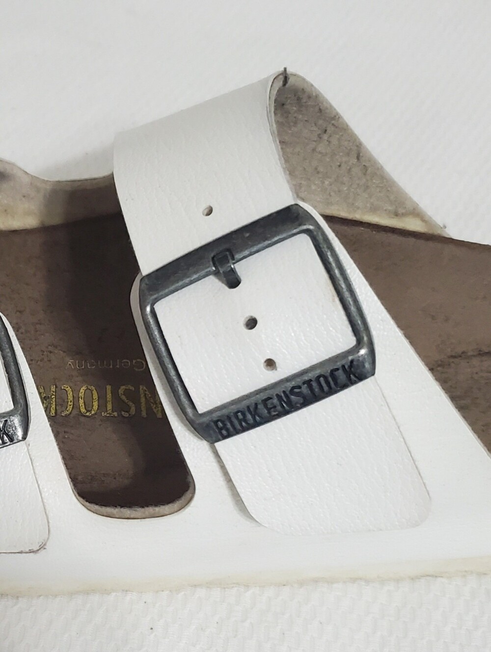 Birkenstock Arizona White Leather Double Dtrap Sandal Womens EU 37 - Picture 10 of 10